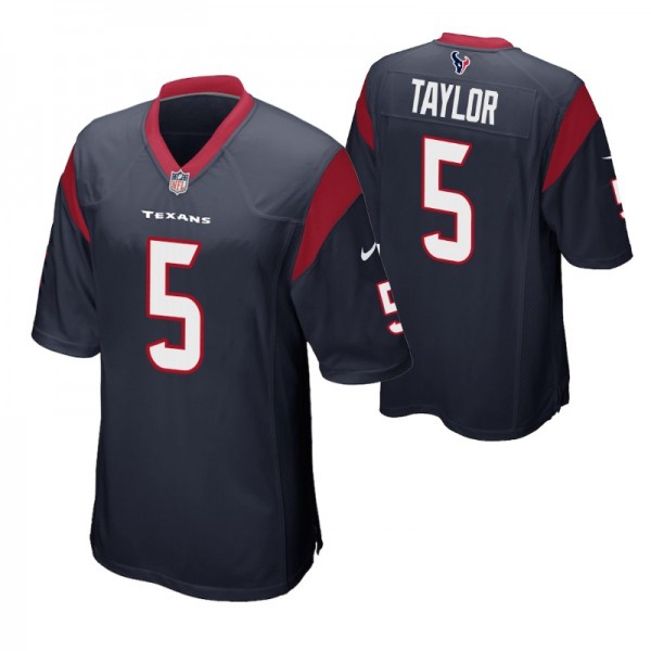 Houston Texans Tyrod Taylor #5 Game Navy Jersey