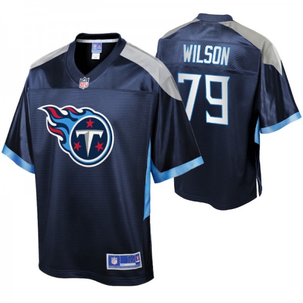 Men's Tennessee Titans Isaiah Wilson Icon Navy Jer...
