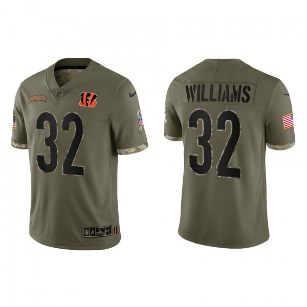 Trayveon Williams Cincinnati Bengals Olive 2022 Sa...