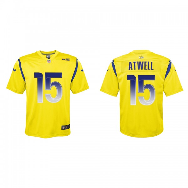 Tutu Atwell Youth Los Angeles Rams Gold Inverted G...