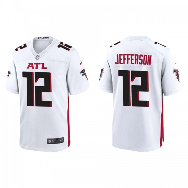 Men's Atlanta Falcons Van Jefferson White Game Jer...
