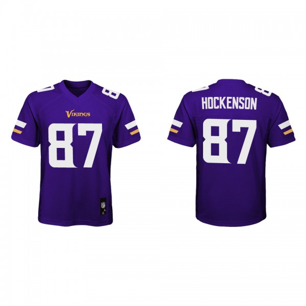 Youth Minnesota Vikings T.J. Hockenson Purple Game...