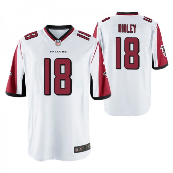 Men's - Atlanta Falcons #18 Calvin Ridley White Ni...
