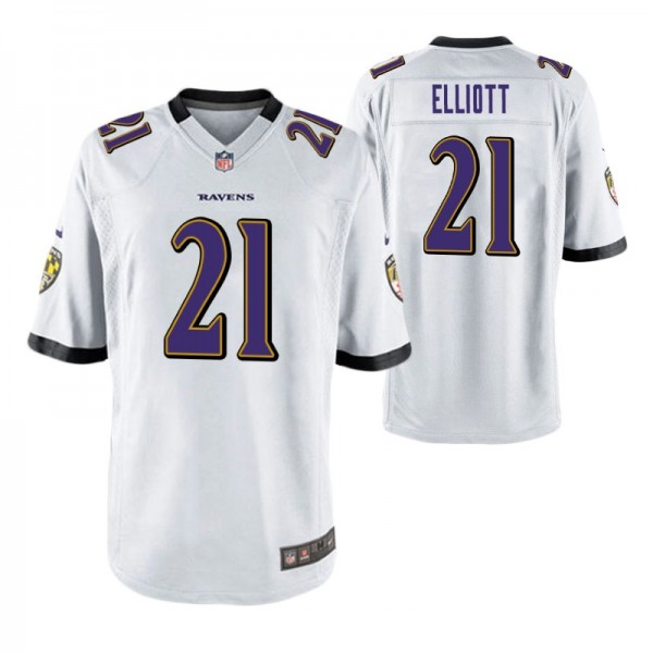 Men - Baltimore Ravens #21 DeShon Elliott White Ni...