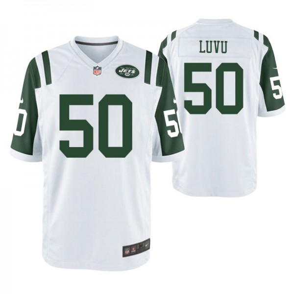 Men's - New York Jets #50 Frankie Luvu White Nike ...