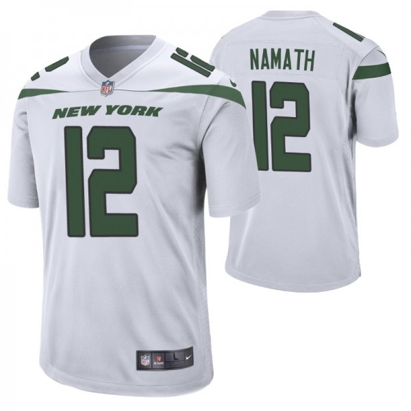 Men's New York Jets #12 Joe Namath Nike White Play...