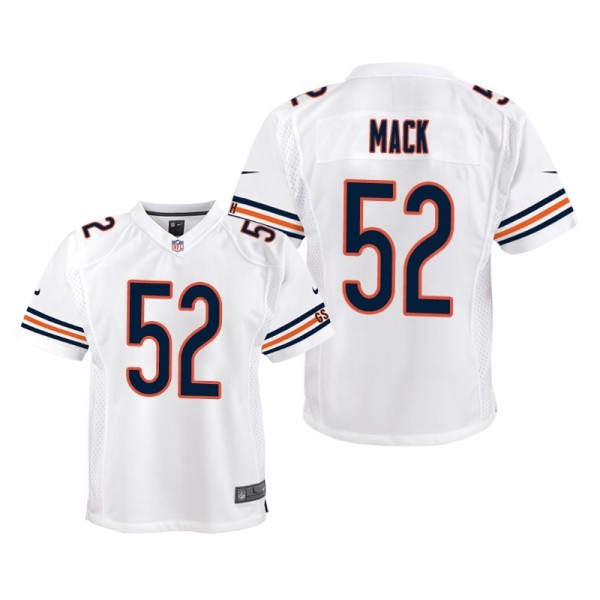 Youth - Chicago Bears #52 Khalil Mack White Nike T...