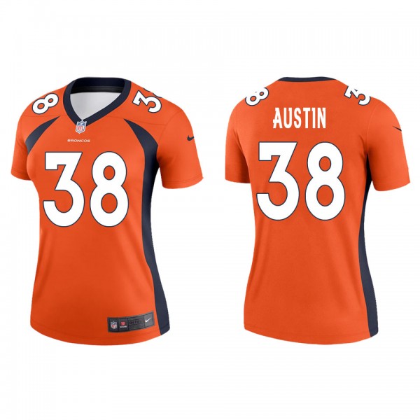 Women's Denver Broncos Blessuan Austin Orange Lege...