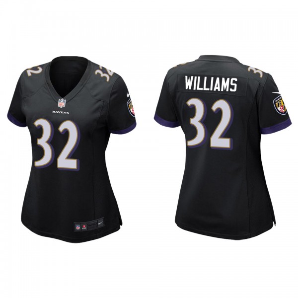 Women's Baltimore Ravens Marcus Williams Black Gam...