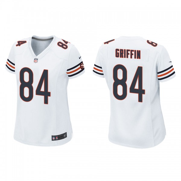 Women's Chicago Bears Ryan Griffin White Game Jers...
