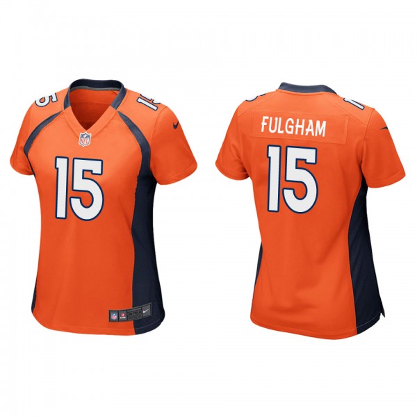 Women's Denver Broncos Travis Fulgham Orange Game ...