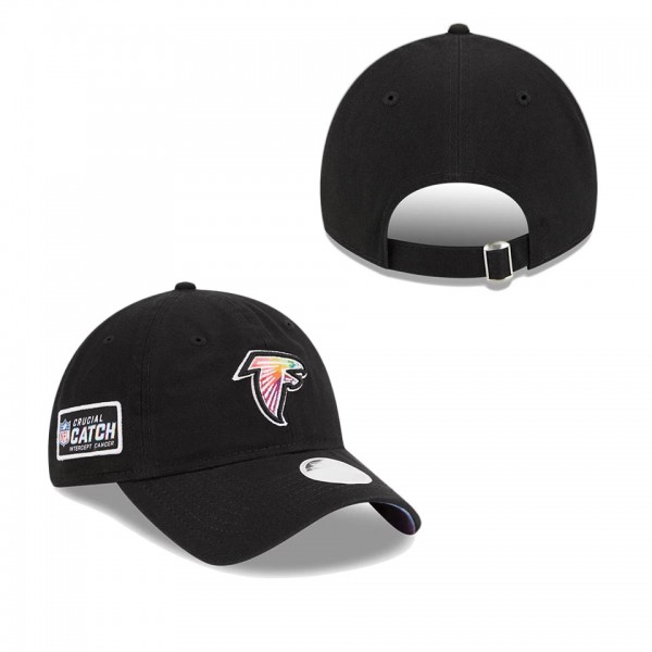Women's Atlanta Falcons Black 2023 NFL Crucial Catch 9TWENTY Adjustable Hat