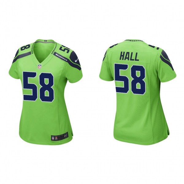 Women's Seattle Seahawks Derick Hall Neon Green 20...