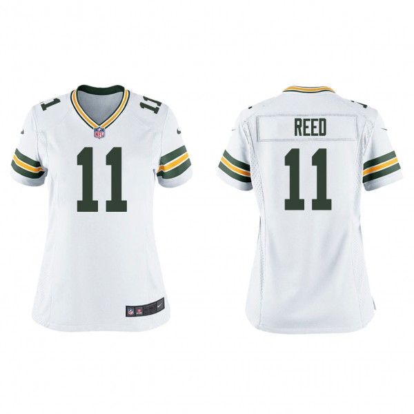 Women's Green Bay Packers Jayden Reed White 2023 NFL Draft Game Jersey
