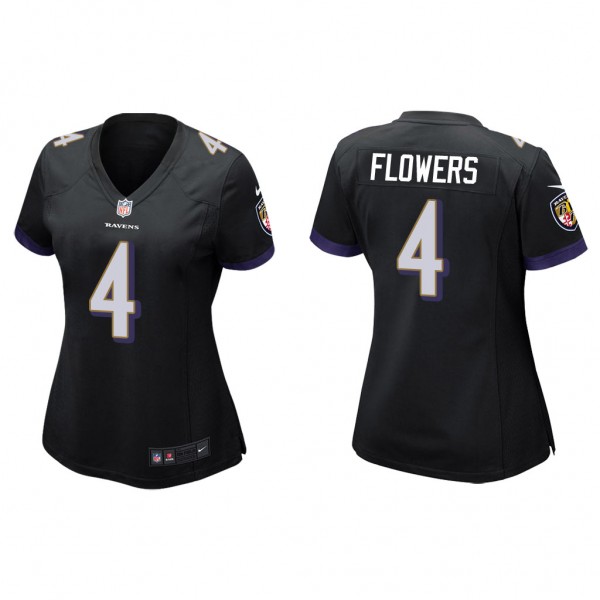 Women's Baltimore Ravens Zay Flowers Black 2023 NF...