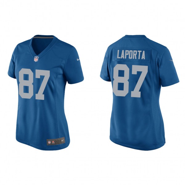 Women's Detroit Lions Sam LaPorta Blue 2023 NFL Dr...
