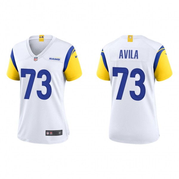 Women's Los Angeles Rams Steve Avila White 2023 NF...