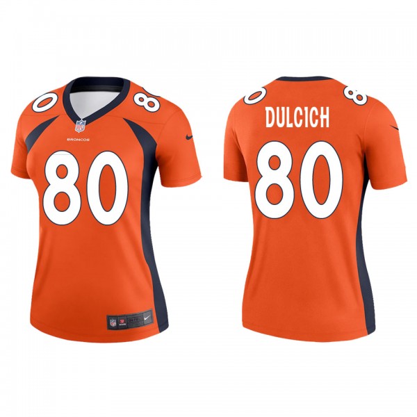 Women's Denver Broncos Greg Dulcich Orange Legend Jersey