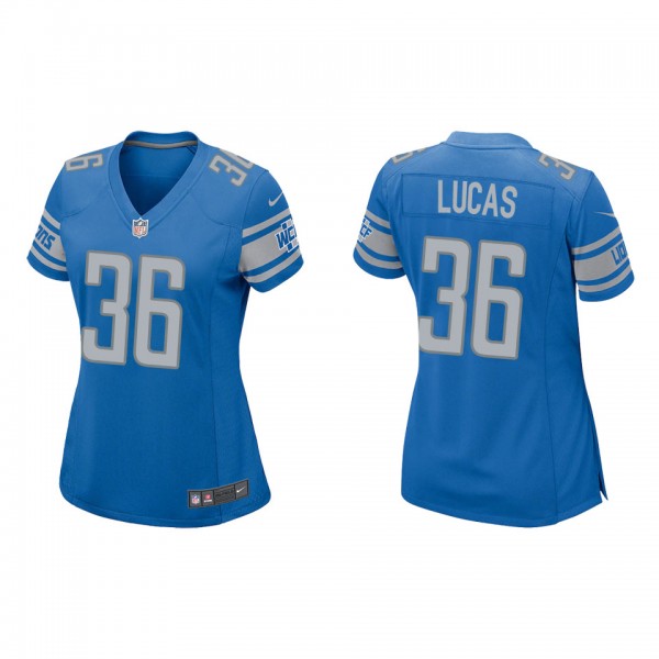 Women's Detroit Lions Chase Lucas Blue Game Jersey