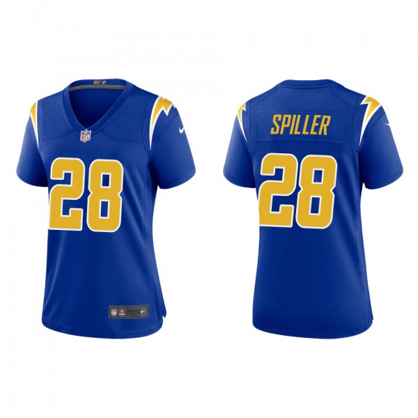 Women's Los Angeles Chargers Isaiah Spiller Royal ...