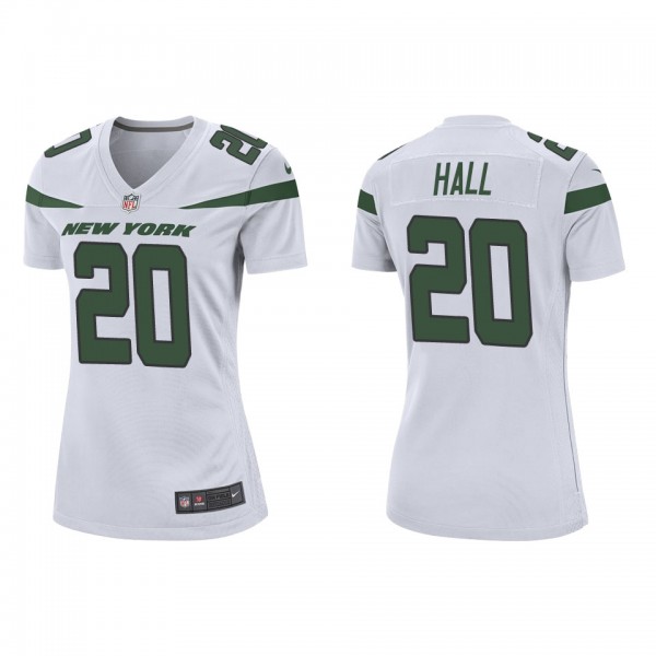Women's New York Jets Breece Hall White Game Jerse...