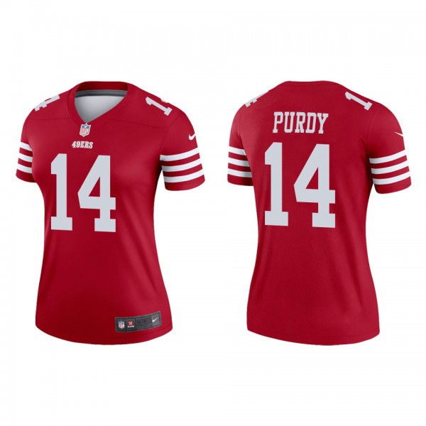 Women's San Francisco 49ers Brock Purdy Scarlet Le...