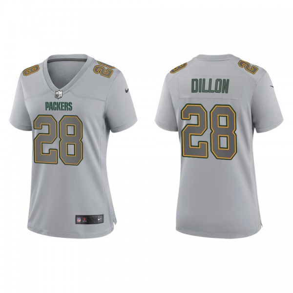 Women's A.J. Dillon Green Bay Packers Gray Atmosphere Fashion Game Jersey