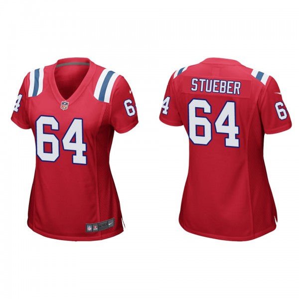 Women's New England Patriots Andrew Stueber Red Ga...