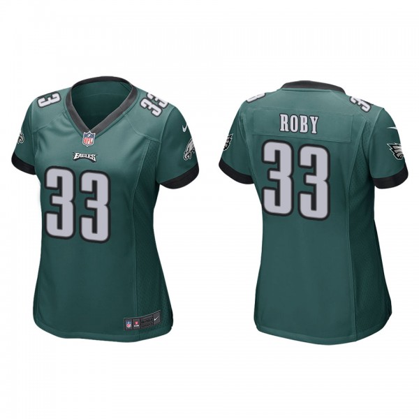 Women's Bradley Roby Eagles Green Game Jersey