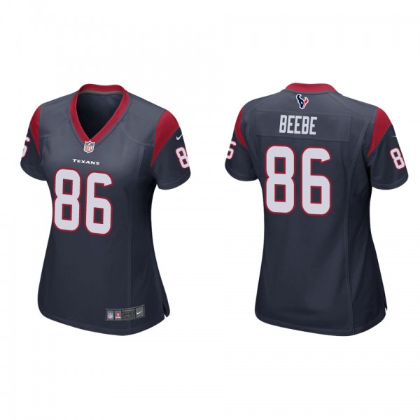 Women's Houston Texans Chad Beebe Navy Game Jersey