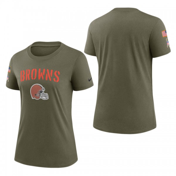 Women's Cleveland Browns Olive 2022 Salute To Serv...