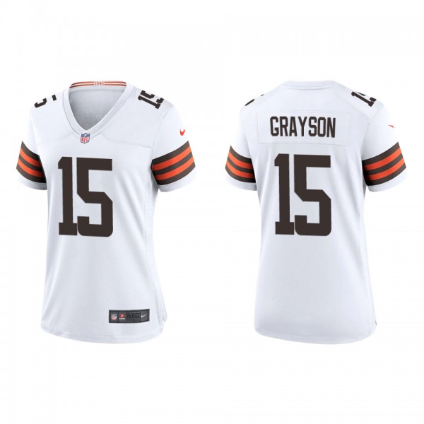 Women's Cleveland Browns Cyril Grayson White Game ...
