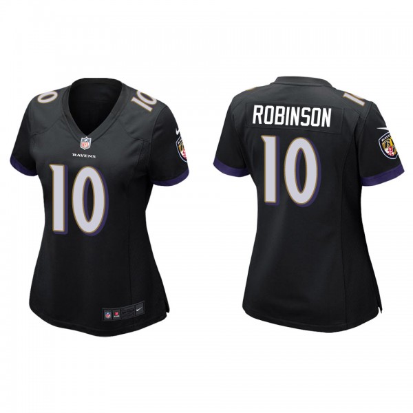 Women's Baltimore Ravens Demarcus Robinson Black G...