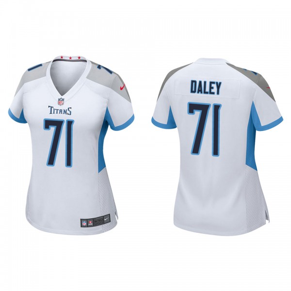 Women's Tennessee Titans Dennis Daley White Game J...