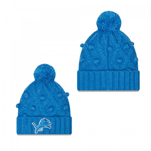 Women's Detroit Lions Blue Toasty Cuffed Knit Hat ...