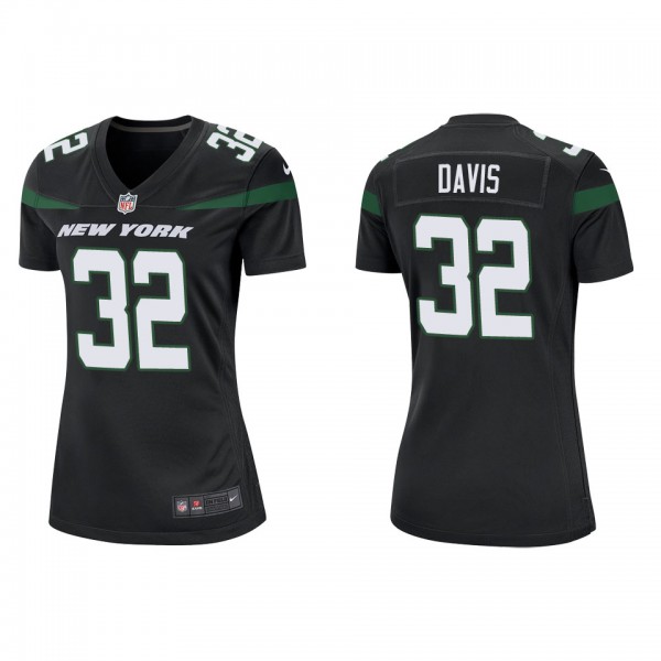 Women's Isaiah Davis New York Jets Black Game Jers...