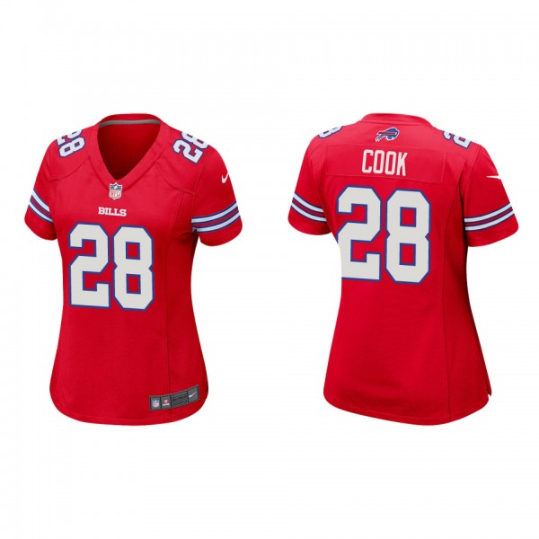 Women's Buffalo Bills James Cook Red 2022 NFL Draf...