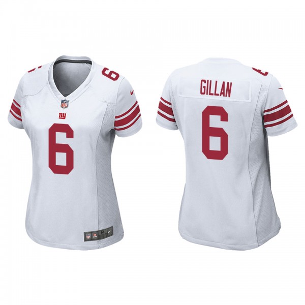 Women's New York Giants Jamie Gillan White Game Je...