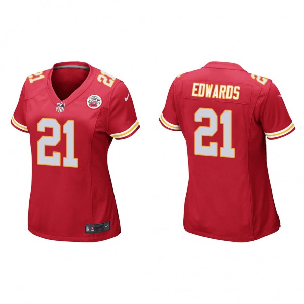 Women's Mike Edwards Kansas City Chiefs Red Game J...
