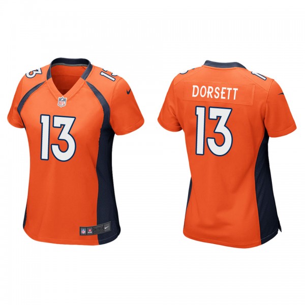Women's Denver Broncos Phillip Dorsett Orange Game...