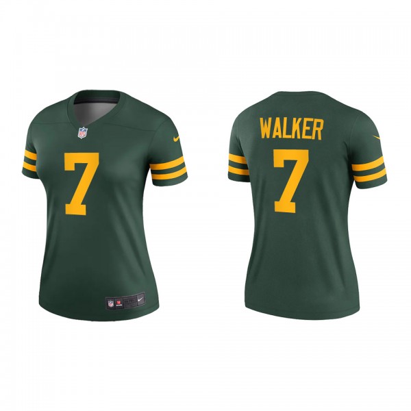 Women's Green Bay Packers Quay Walker Green 2022 NFL Draft Alternate Legend Jersey