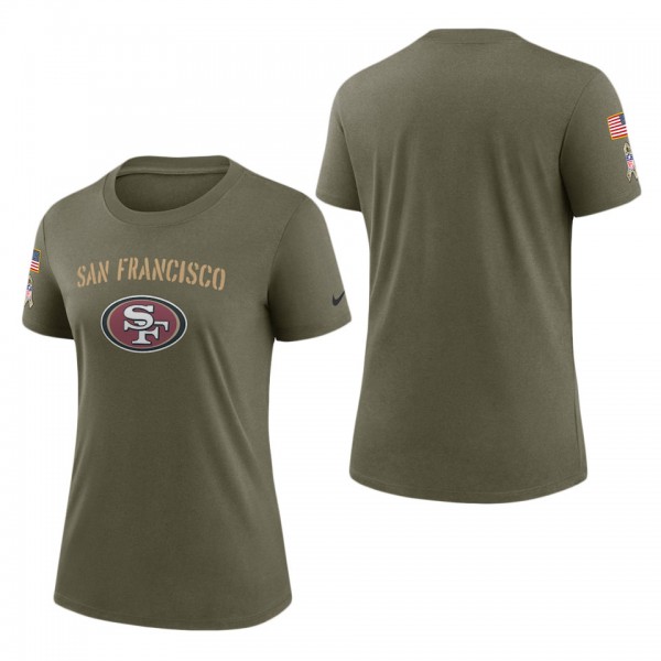 Women's San Francisco 49ers Olive 2022 Salute To Service Legend T-Shirt