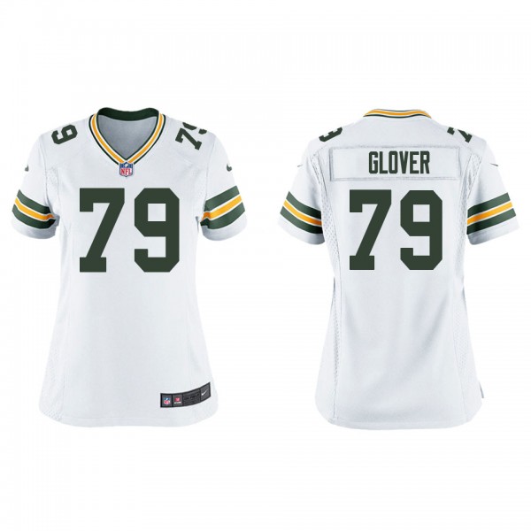 Women's Travis Glover Green Bay Packers White Game...