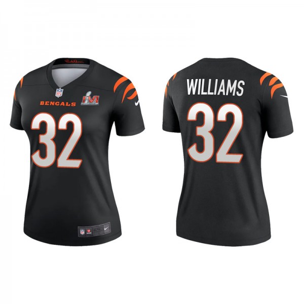 Women's Cincinnati Bengals Trayveon Williams Black Super Bowl LVI Legend Jersey