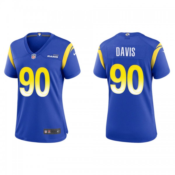 Women's Tyler Davis Los Angeles Rams Royal Game Je...