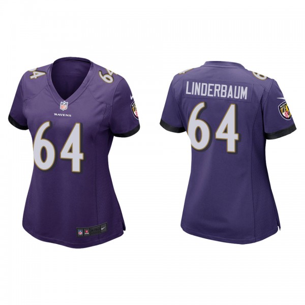 Women's Baltimore Ravens Tyler Linderbaum Purple 2022 NFL Draft Game Jersey