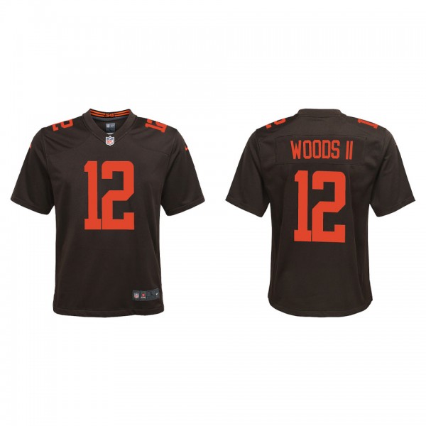 Youth Cleveland Browns Michael Woods II Brown Alte...