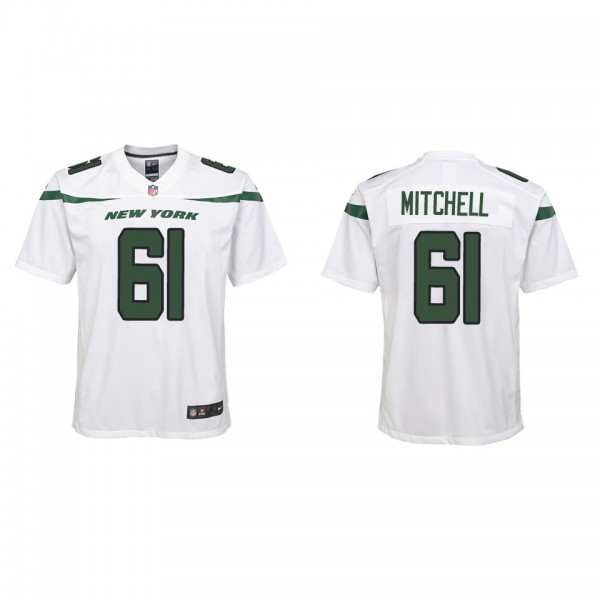 Youth New York Jets Max Mitchell White Game Jersey