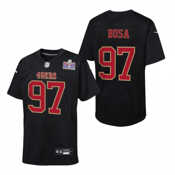 Youth San Francisco 49ers Nick Bosa Black Super Bo...