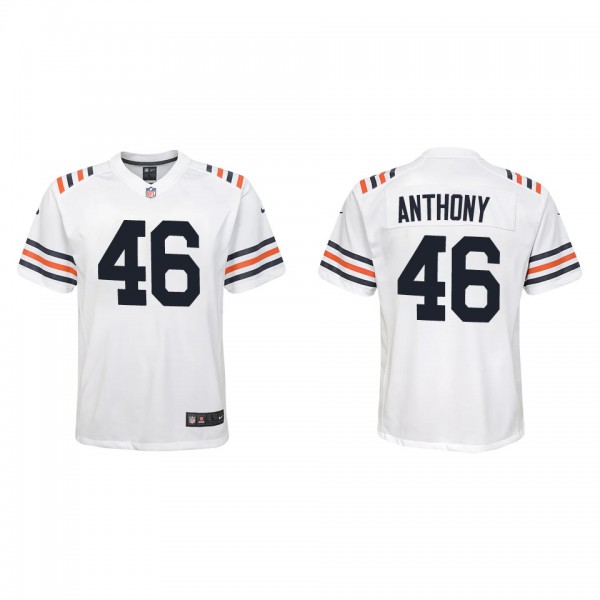Youth Chicago Bears Andre Anthony White Classic Ga...
